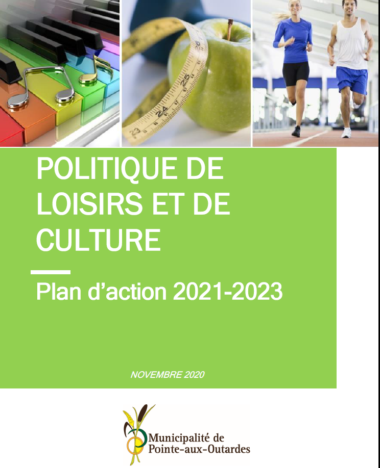 Politique De Loisirs Et De Culture - Municipalité De Pointe-Aux-Outardes